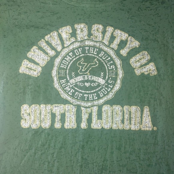 University of South Florida Women's T-Shirt Size Medium Burnout Fabric USF - Picture 3 of 7